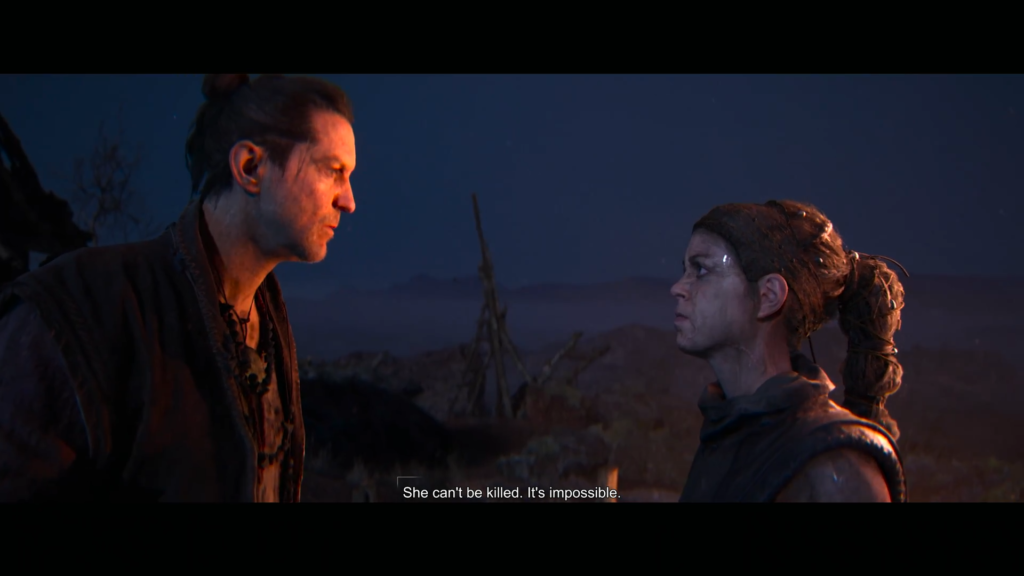 Двое людей разговаривают ночью на открытом воздухе