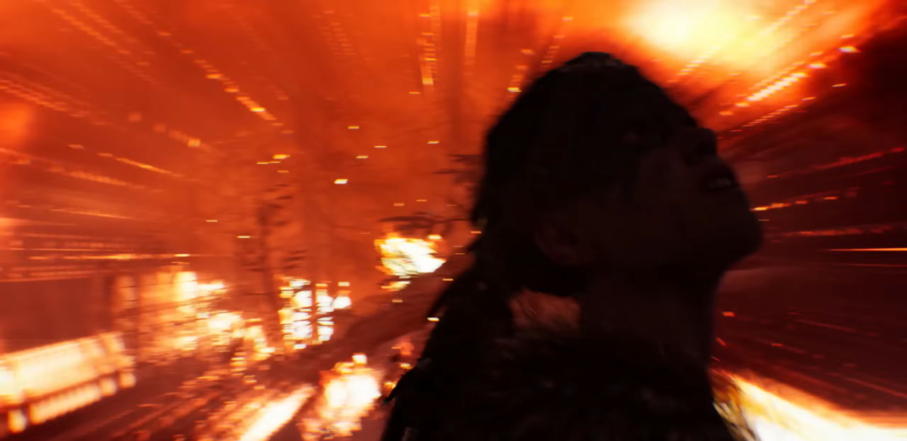 Man viewing urban farm poster through rainy window