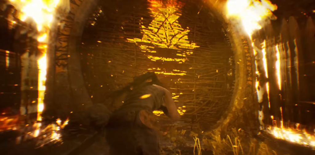 Hand holding fake driver's license with digital overlay