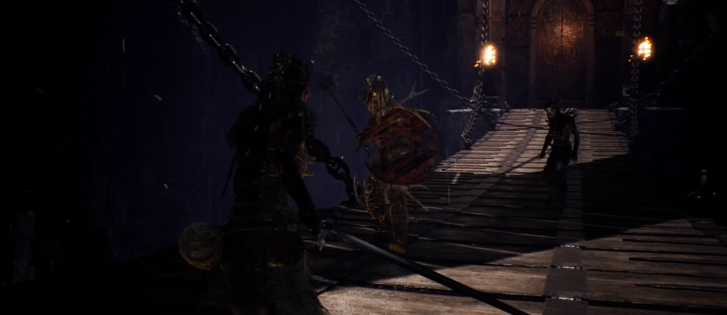 Woman opening front door inside house entryway