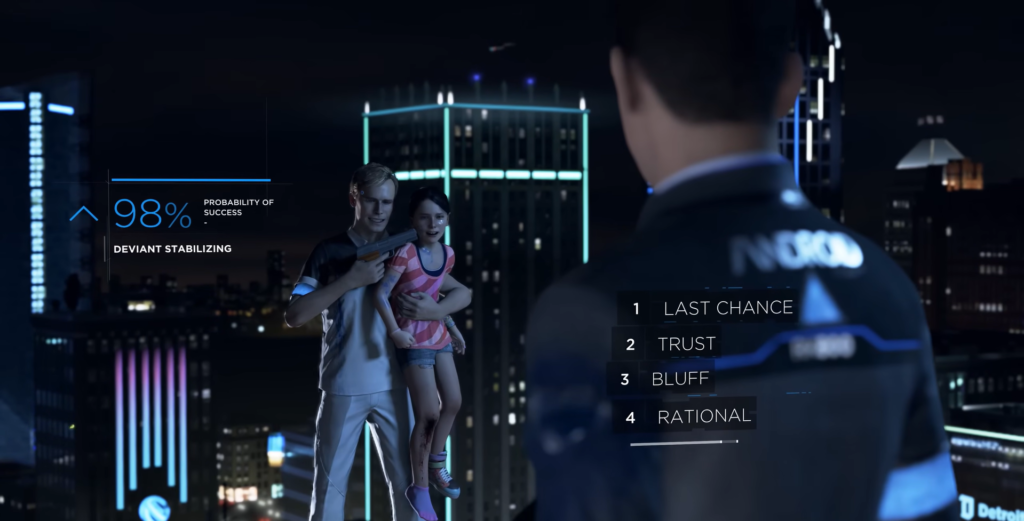 Коннор из Detroit: Become Human против заложника на крыше