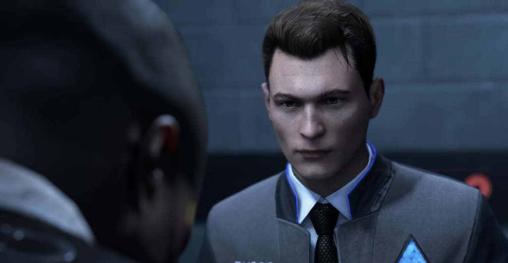 Коннор из Detroit: Become Human разговаривает в комнате