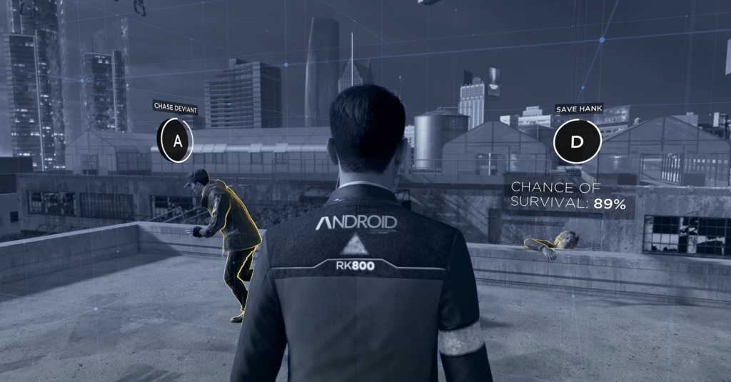 Коннор из Detroit: Become Human выбирает на крыше