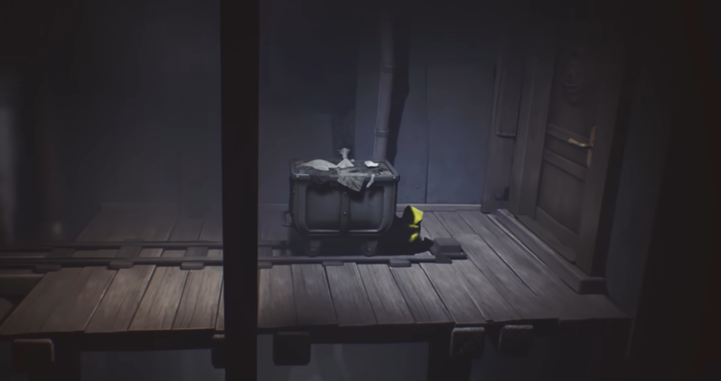 Шестая из Little Nightmares прячется у печки в комнате
