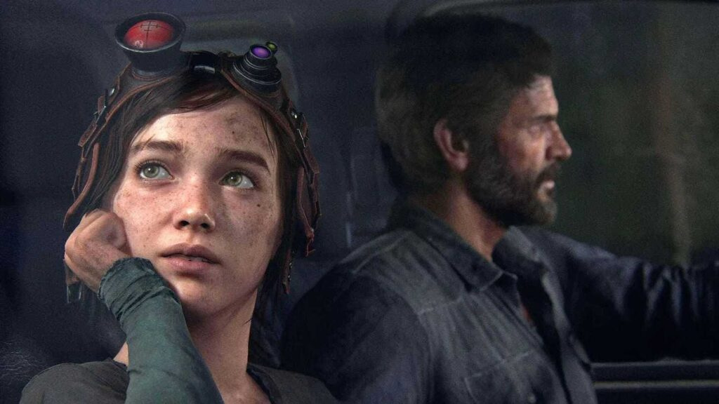 Элли и Джоэл из The Last of Us едут в машине