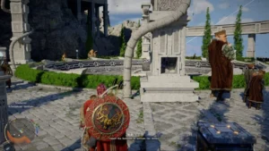 Персонаж Dragon Age: Inquisition стоит во дворе института