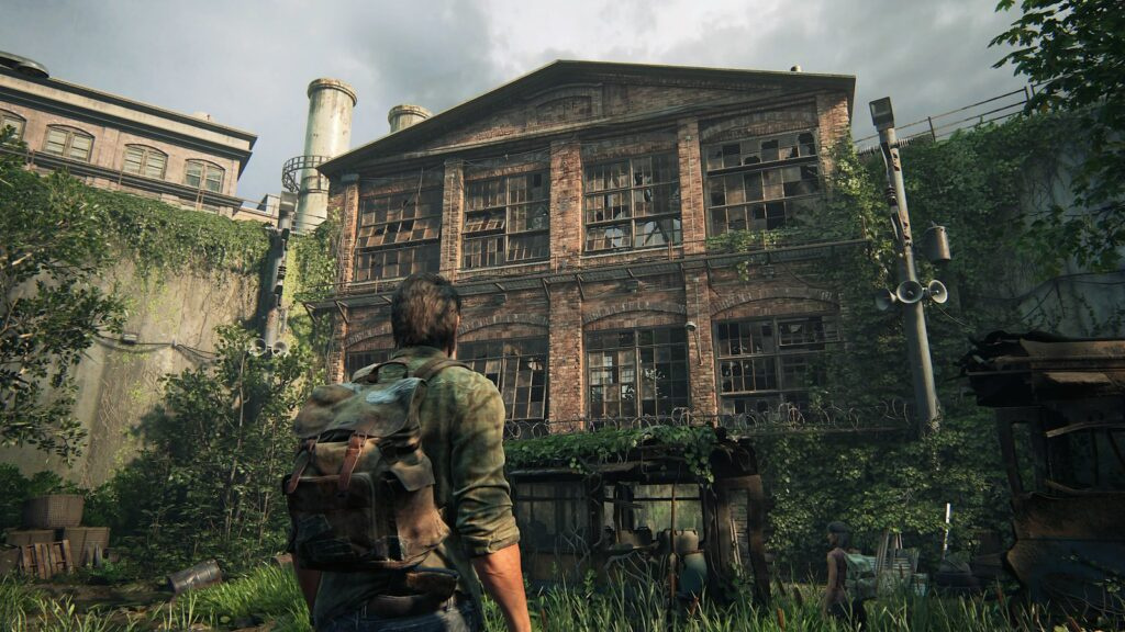 Джоэл из The Last of Us смотрит на завод