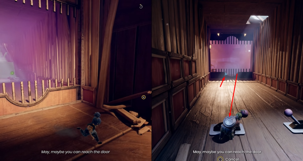 Персонажи It Takes Two бегут по деревянному коридору