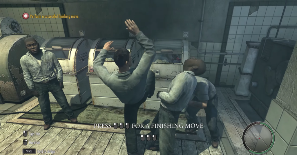 Драка заключённых в прачечной в Mafia II