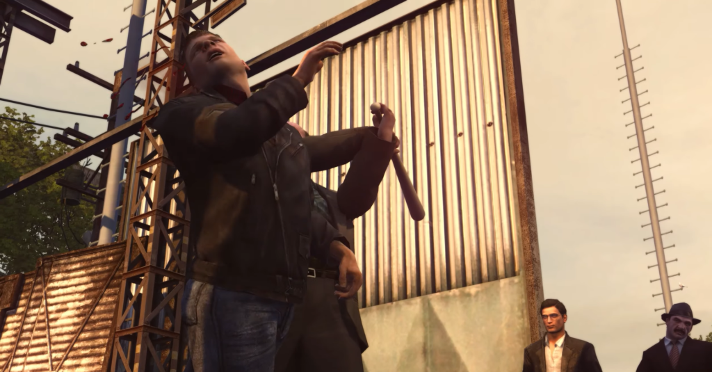 Нико Беллик из GTA IV падает у щита