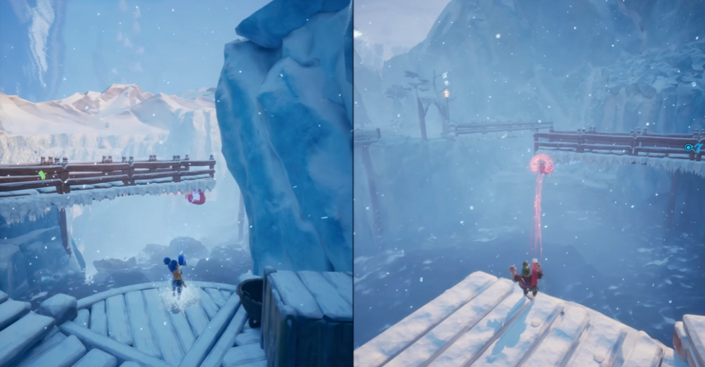 Мэй и Коди из It Takes Two прыгают в снегу