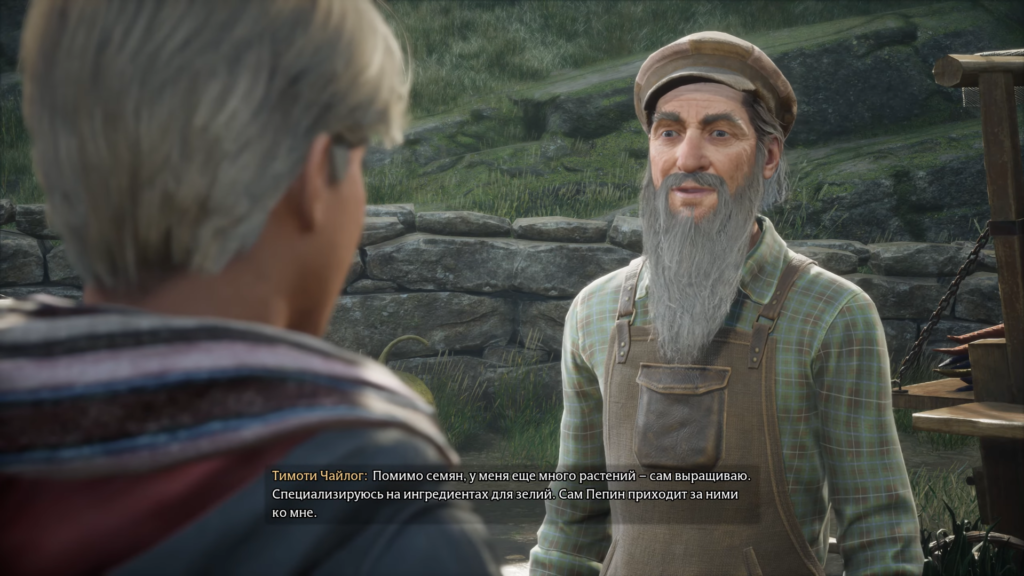 Тимоти Чайлог разговаривает с учеником у каменной стены