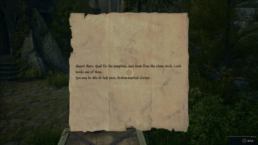 Записка с текстом на фоне лесной тропы