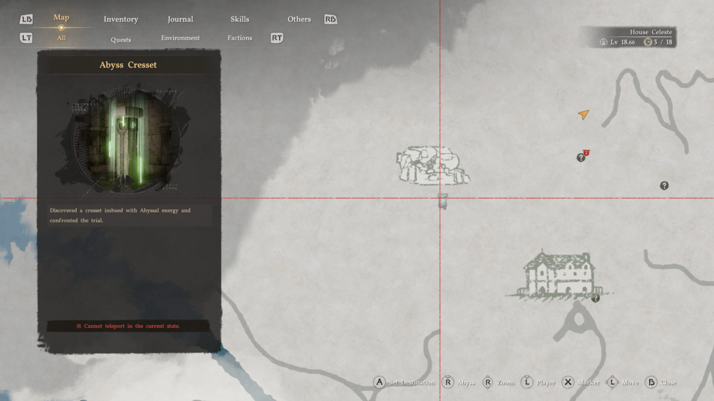 Карта Dragon's Dogma 2 с меткой House Celeste