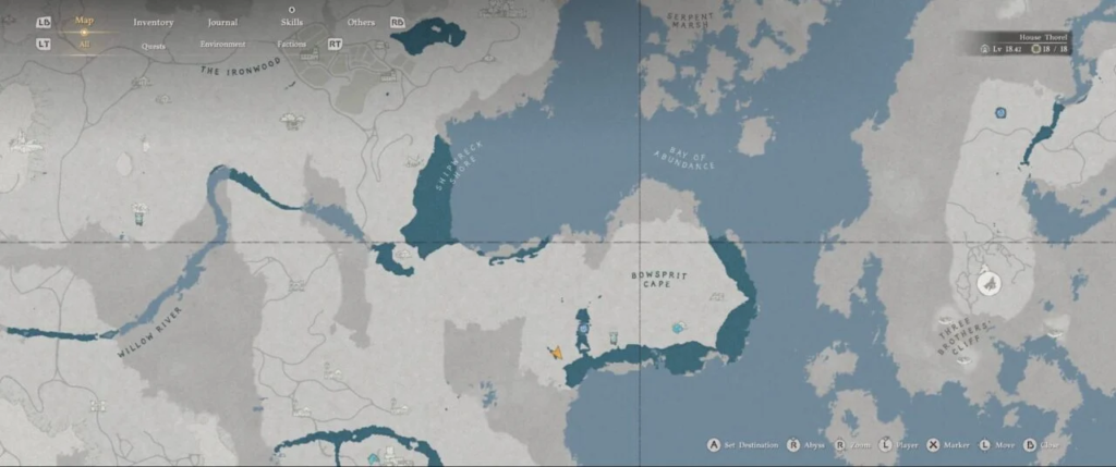 Карта мира Red Dead Redemption 2 на экране