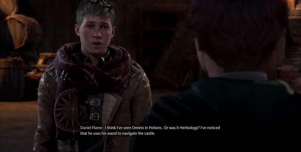 Дэниел Флейм говорит в Хогвартсе, Hogwarts Legacy