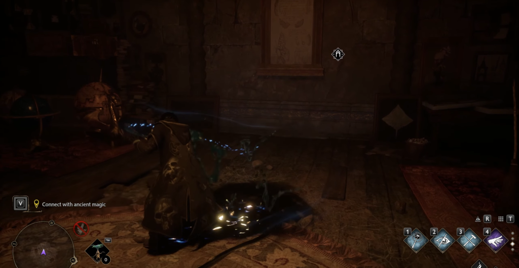 Маг в Dragon Age: The Veilguard использует древнюю магию в комнате