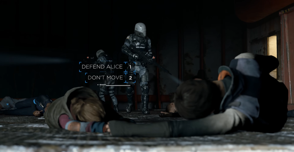 Солдаты US Army охраняют Алису в помещении