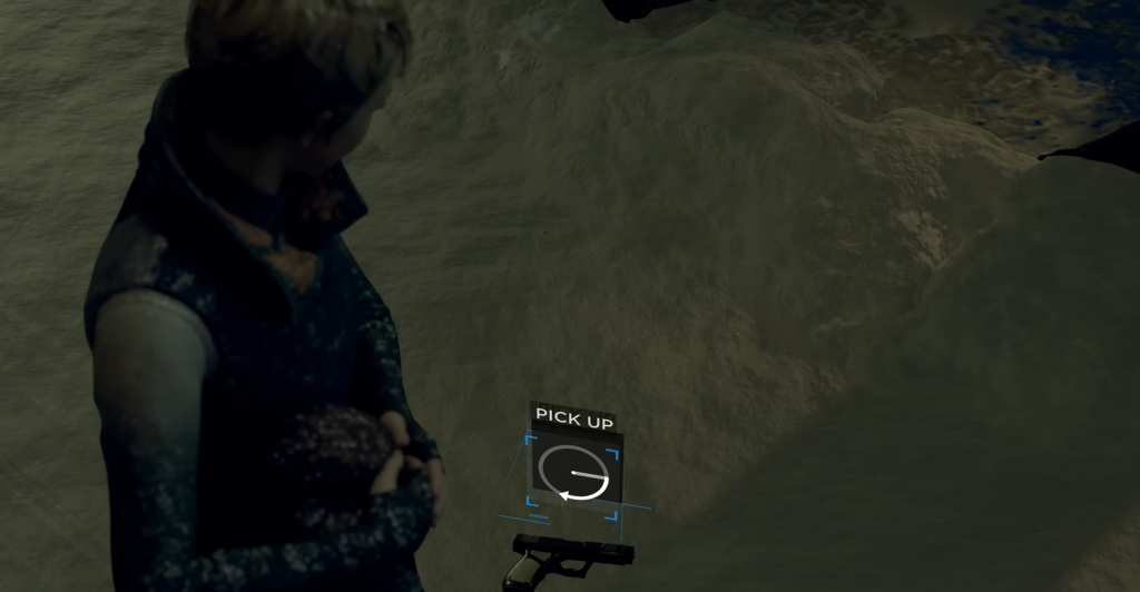 Коннор из Detroit: Become Human поднимает пистолет в снегу