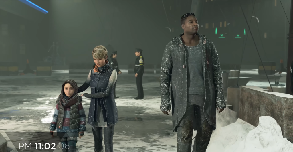 Кэра и Алиса идут по снегу, Detroit: Become Human