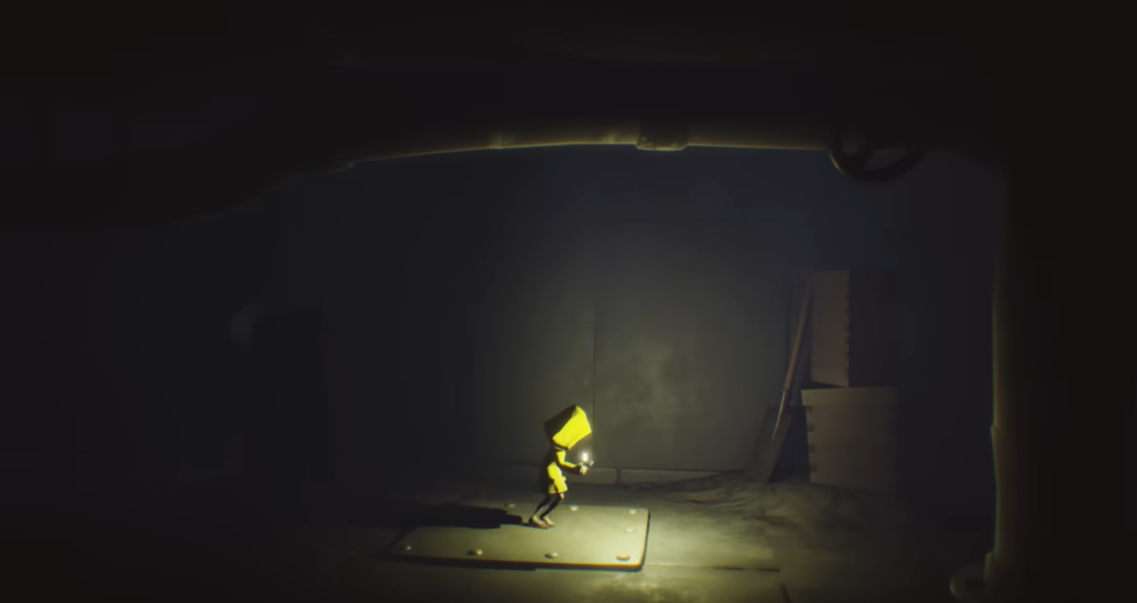 Шестая из Little Nightmares держит зажигалку в комнате