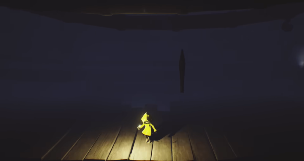 Шестая из Little Nightmares бежит по деревянному полу