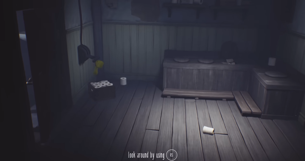 Шестая из Little Nightmares висит на крюке в комнате