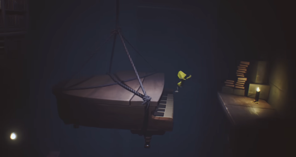 Шестая из Little Nightmares прыгает на пианино