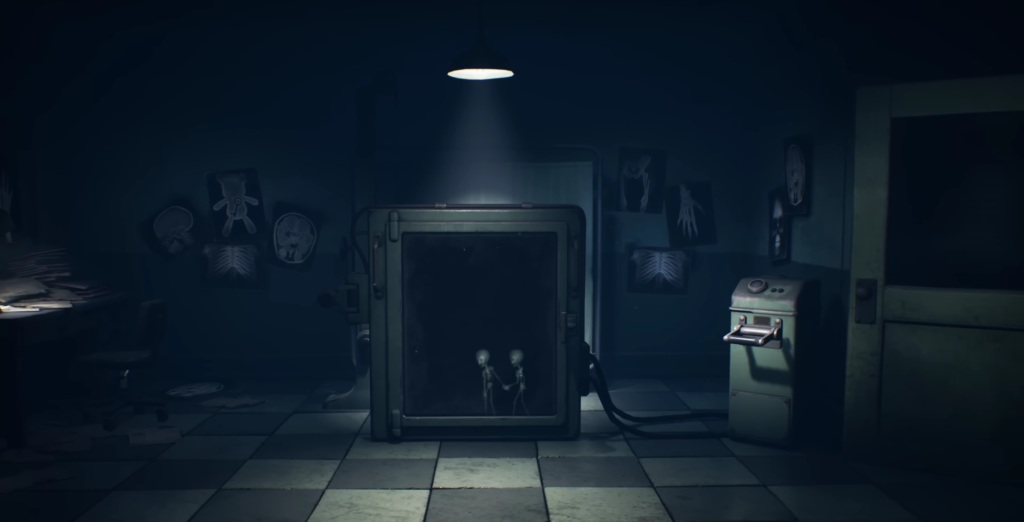 Два ребёнка стоят в сейфе, Little Nightmares 2