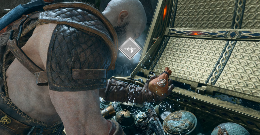 Hand turning dial on red metal machine