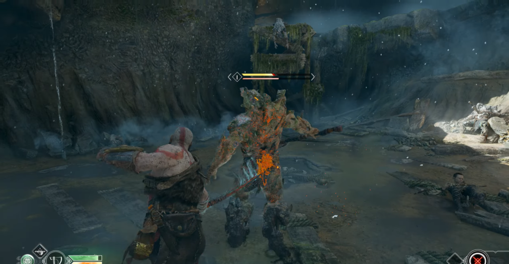 Atomic Heart player uses electricity on control panel indoors