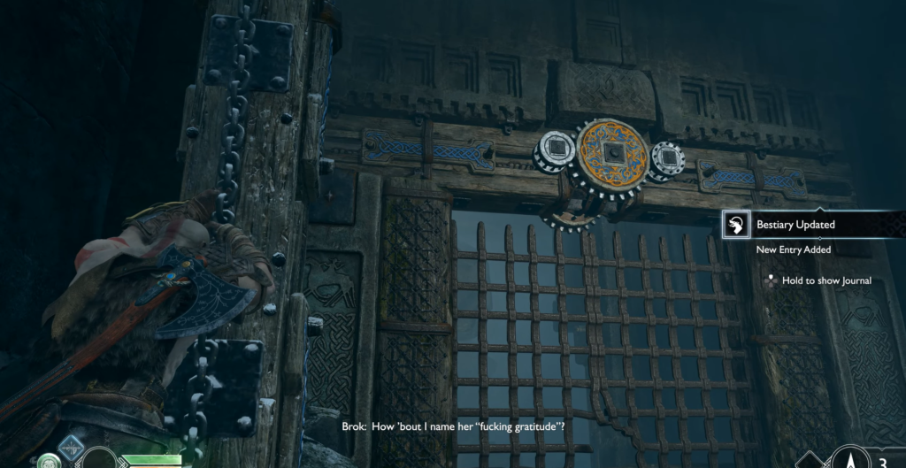 Humanoid robots walking down stairs in dark corridor