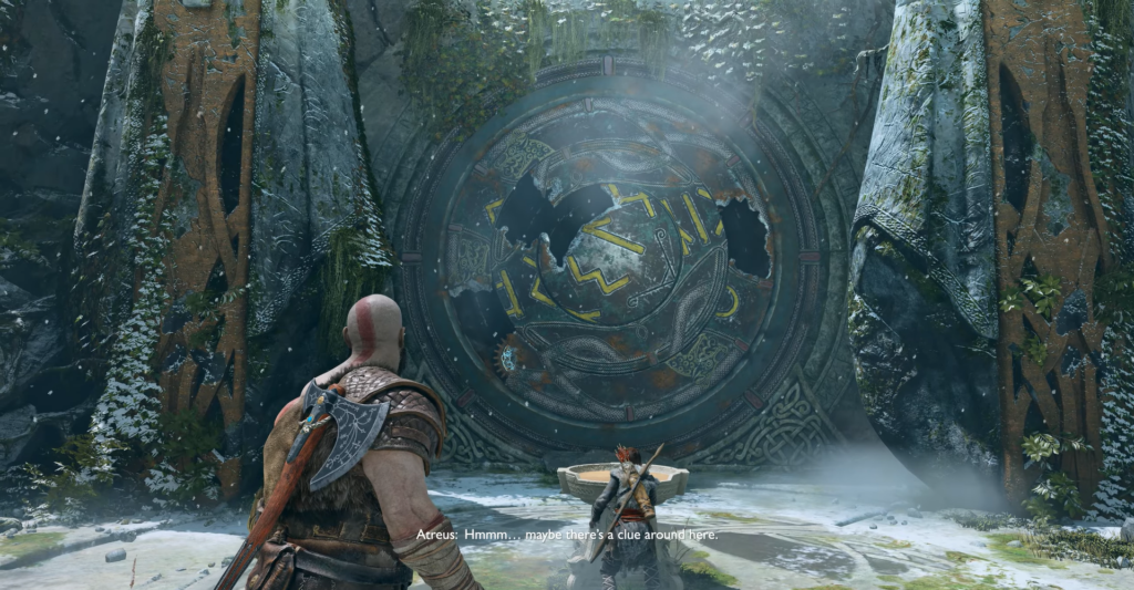 Atomic Heart player aims weapon at Polymer mass indoors