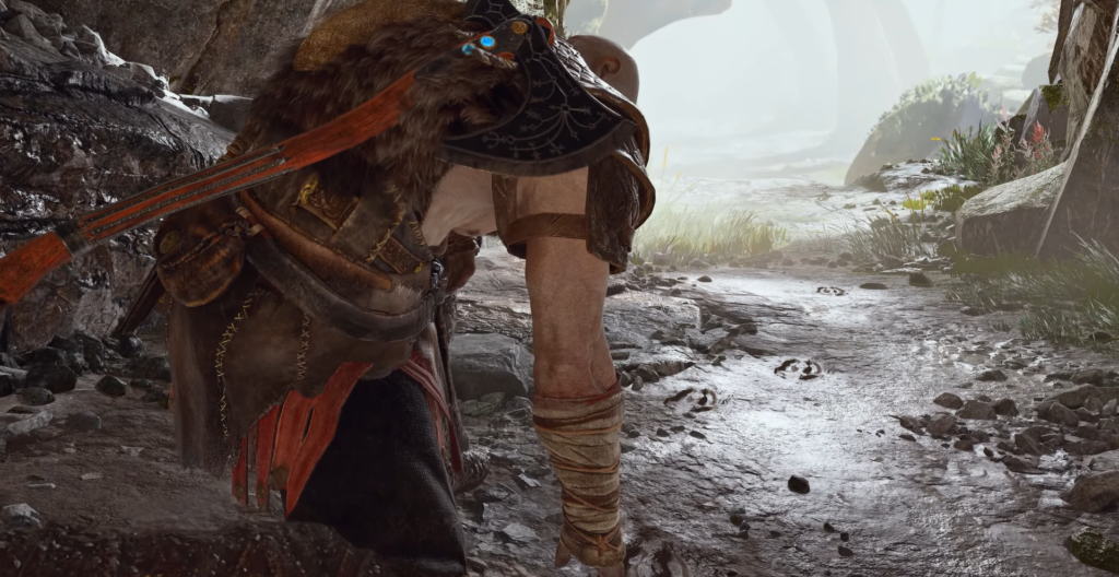 Atomic Heart talking robot face in red room