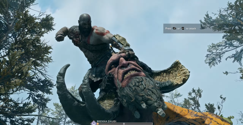 Player holding axe in Atomic Heart office room