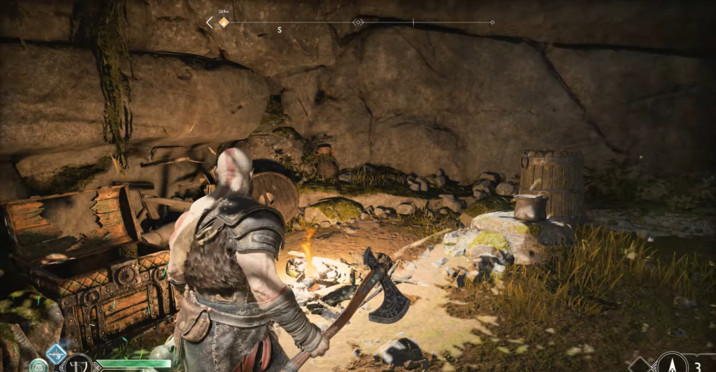 Geralt and Ciri sit by tree in The Witcher 3