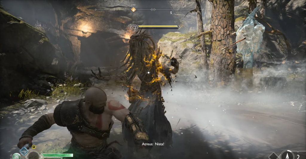 Geralt rides horse in mountains, The Witcher 3