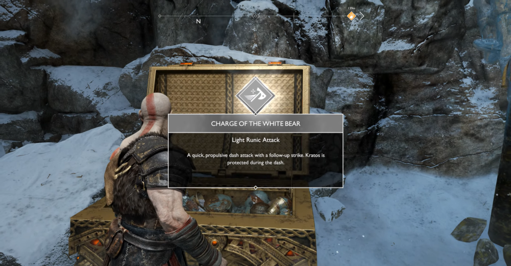 Armored warrior overlooks city market from rooftop stairs