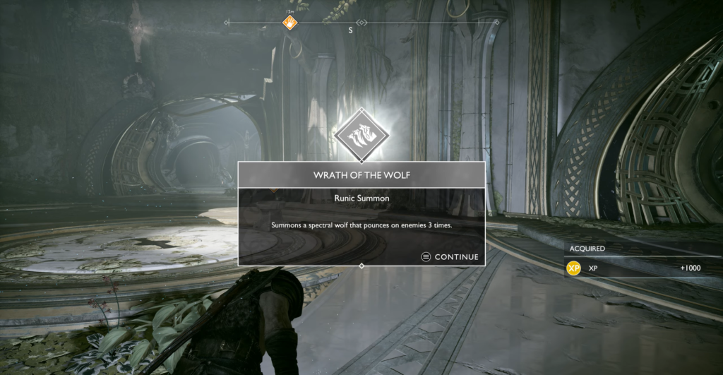 Rusty blue pickup truck parked in scrapyard