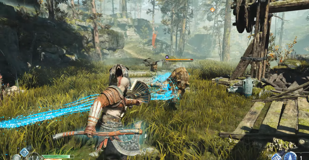 Black motorcycle parked in scrapyard with stacked cars