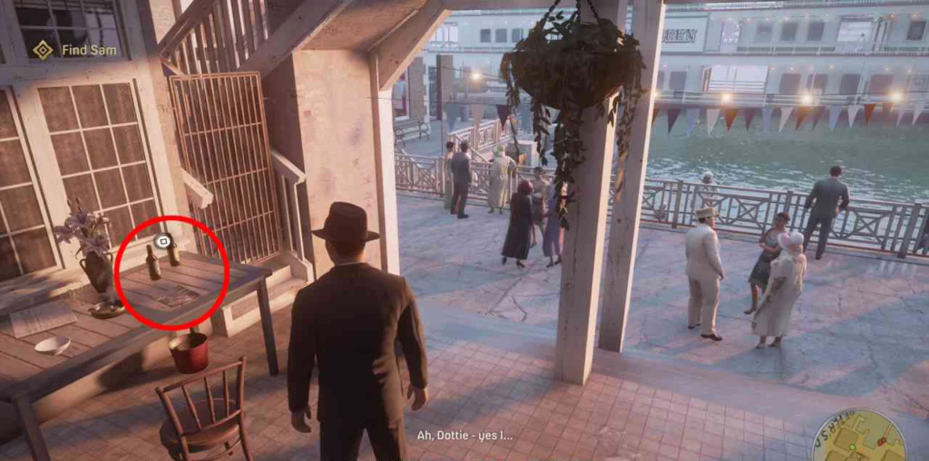 Томми Анджело из Mafia Definitive Edition стоит на веранде