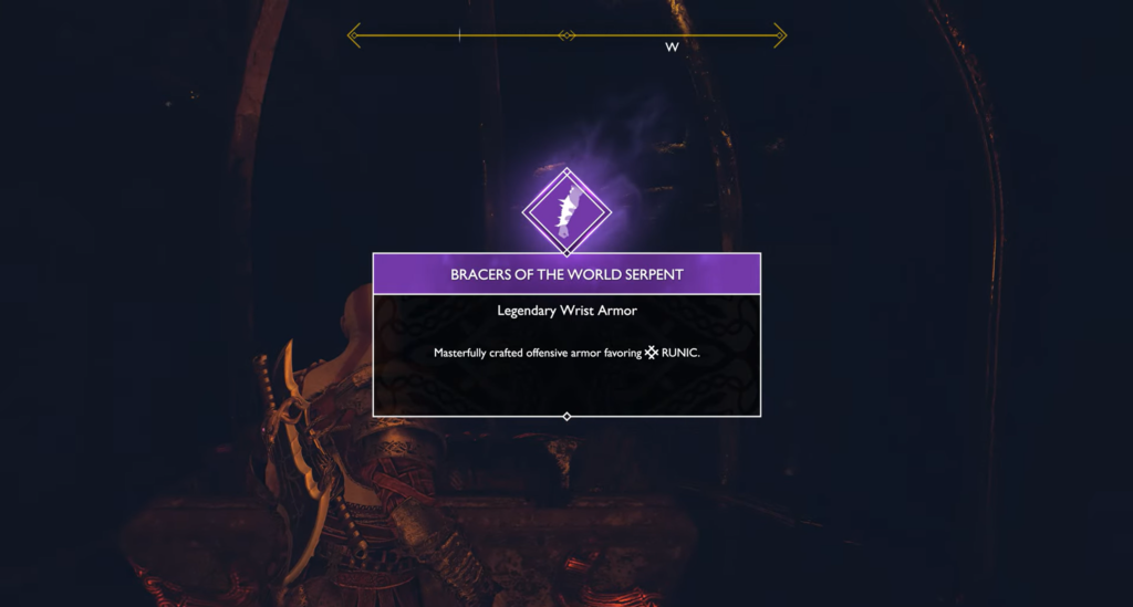 Armored figure climbs circular mechanism on concrete wall