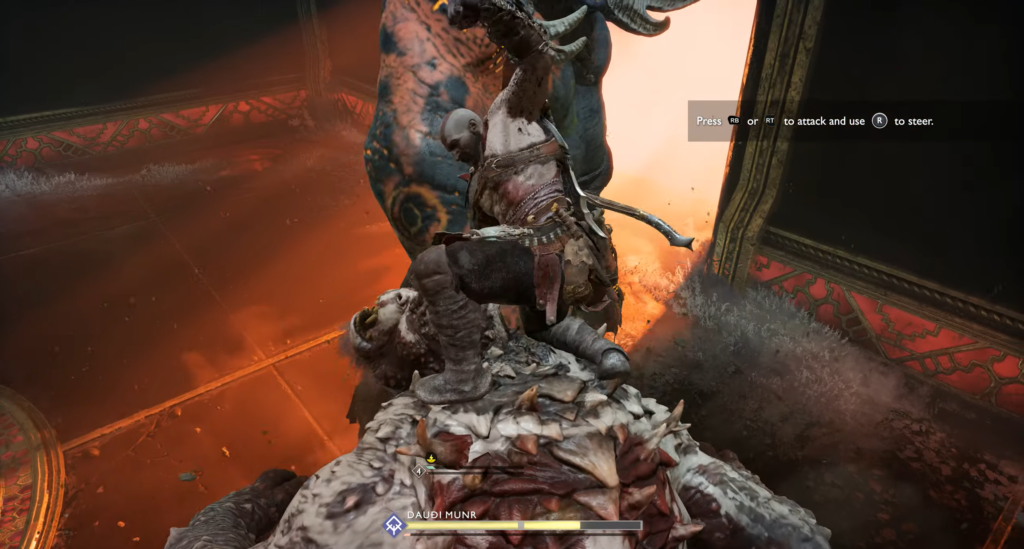 Кратос из God of War сражается на драконе в небе