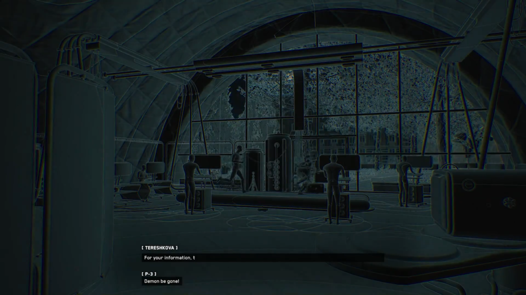 P-3 бежит по лаборатории Atomic Heart