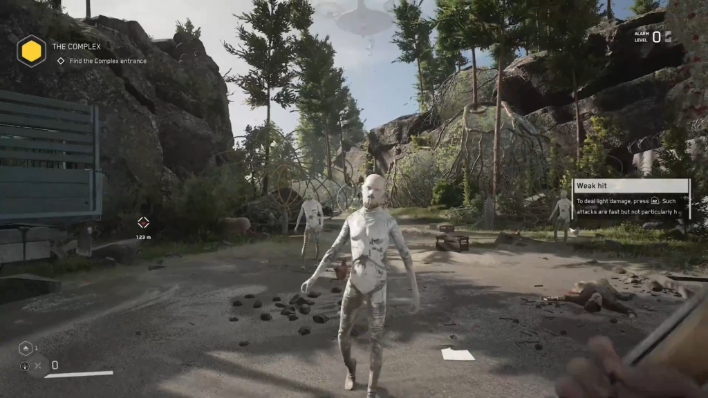 Player character collects mushroom in rocky cave