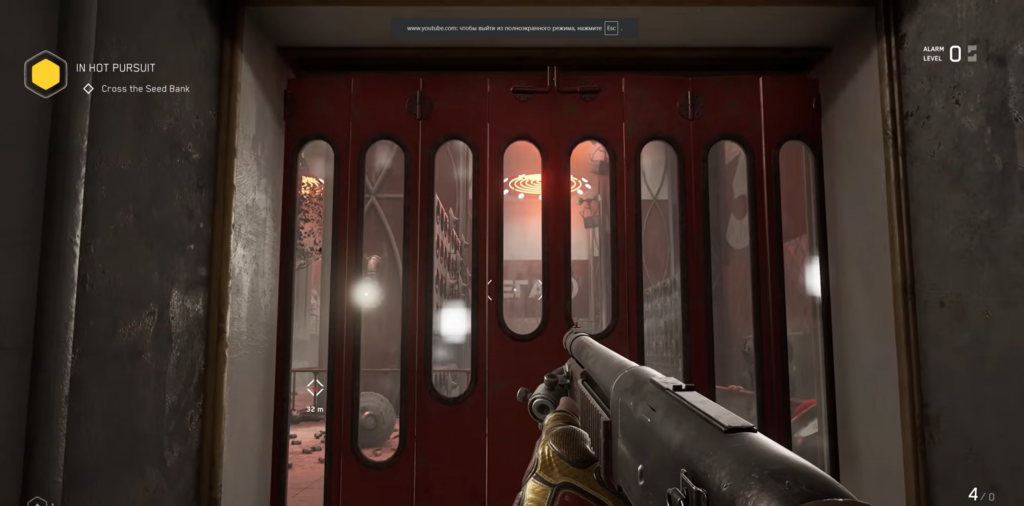 First-person view walking through dark industrial tunnel corridor