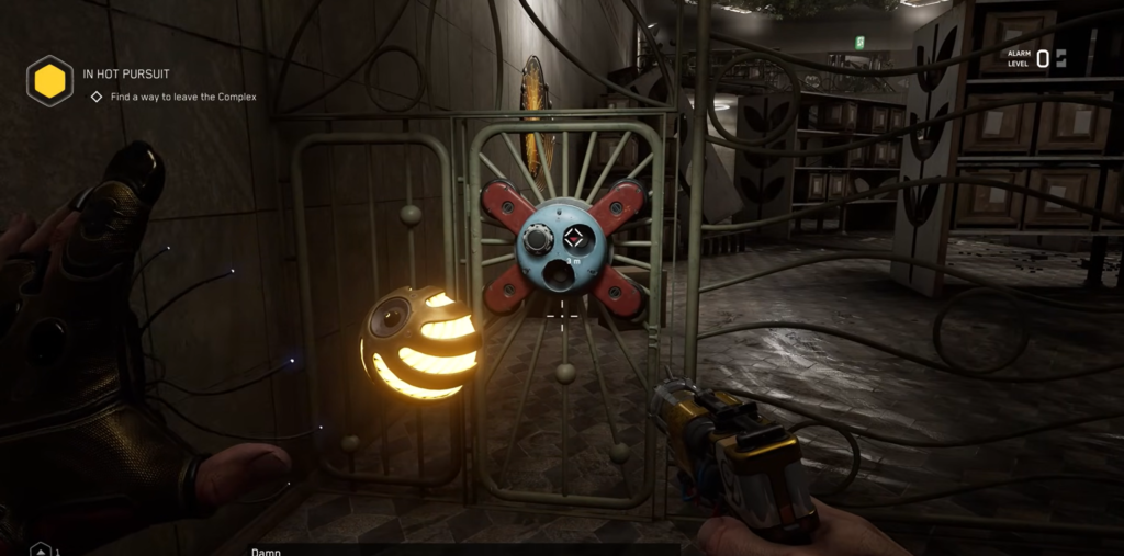 Gloved hand turning valve in greenhouse room Atomic Heart