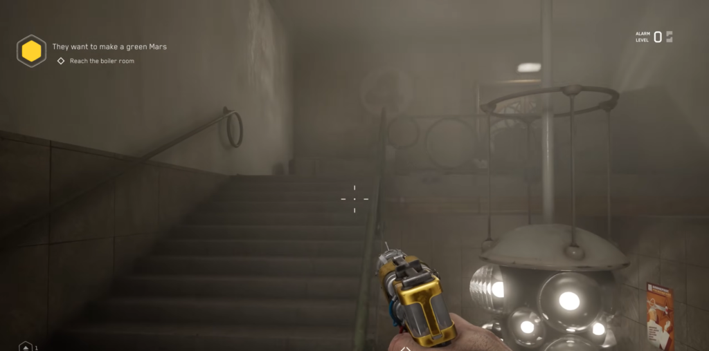 Person aiming at wall switch in dark room