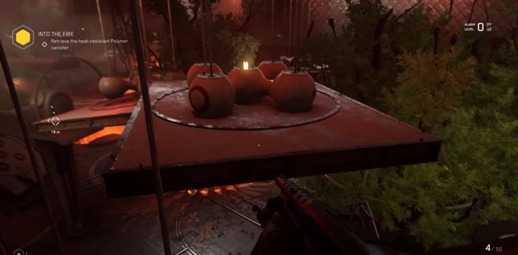 Leon S. Kennedy walks into dim kitchen alcove