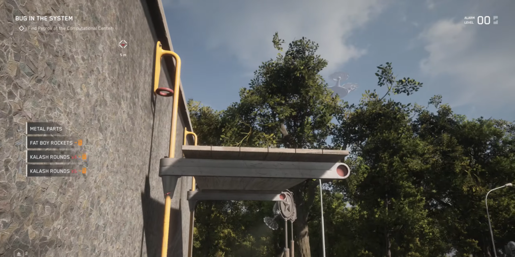 Game map showing mission marker in forest